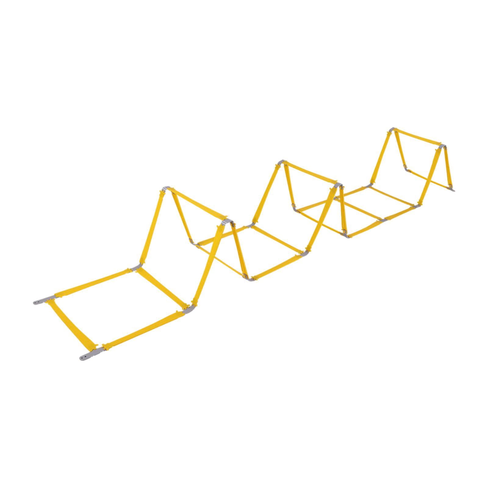 funtasica Agility Ladder Football Footwork Ladder Practical Foldable Jump Obstacles for Children Teenage Adult Agility Training Equipment 10 Grids