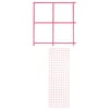SSWBasics Hot Pink Grid Wall Panel - 2 x 6 Foot Wire Grid Panel - Sturdy Gridwall Panel with 3'' Center Spacing - Ideal for Retail Displays and Home Organization