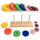 thumbnail image 3 of Rompecabezas de madera Torre de apilamiento de Hanoi Kid Juguetes educativos matemáticos Tmvgtek juguetes de los niños, 3 of 5