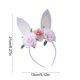 thumbnail image 3 of Diadema con orejas de conejo y tocado de flores para fiesta infantil, accesorio para el cabello de Pascua, diadema de plástico, 3 of 6