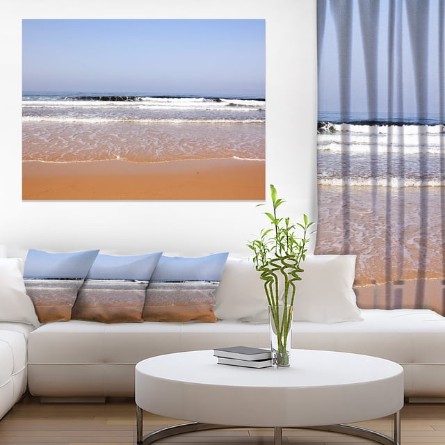 Beautiful Sea and Beach Ashdod Israel - Seashore Canvas Art Print