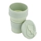 thumbnail image 5 of Vaso plegable de silicona de 500 ml, portátil, resistente al calor, para agua, té, viajes de negocios al aire libre, color verde claro., 5 of 14