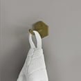 thumbnail image 2 of Brusque Robe Hook in Brushed Gold, 2 of 4