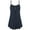 Blue, variant on VEKDONE Women's Plus Size Camisole Solid Color Pleated Spaghetti Straps Tank Tops Summer Sleeveless Button V-Neck Tuncis Tops Casual Loose Fit Vacation Beach Tanks Black