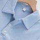 thumbnail image 4 of Blusa y camisa de manga larga con cuello vuelto para hombre, color liso, informal, con botones, cárdigan de media manga, con solapa y bolsillo, blusas de poliéster para hombre, 4 of 7