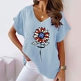thumbnail image 4 of Birdeem T-Shirts à Col en V pour Femmes Mode Confortable Blouses Féminines Hauts, 4 of 6