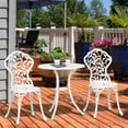 thumbnail image 2 of Outsunny Ensemble de Meubles 3 Pcs, Table et Chaises de Patio pour Jardin, Blanc, 2 of 10