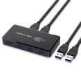 thumbnail image 4 of USB 3.0 Switcher Fast Data Transmission Speed Switch Hub 2-in-4-out Selector Adapter for Keyboard Mouse, 4 of 9