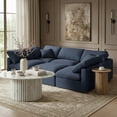 thumbnail image 2 of Meridian Furniture Indulge 164" Fabric U-Shaped Modular Sectional in Navy, 2 of 8