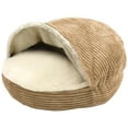 thumbnail image 2 of Precious Tails Plush Corduroy And Sherpa Lined Pet Dog Bed, 2 of 12