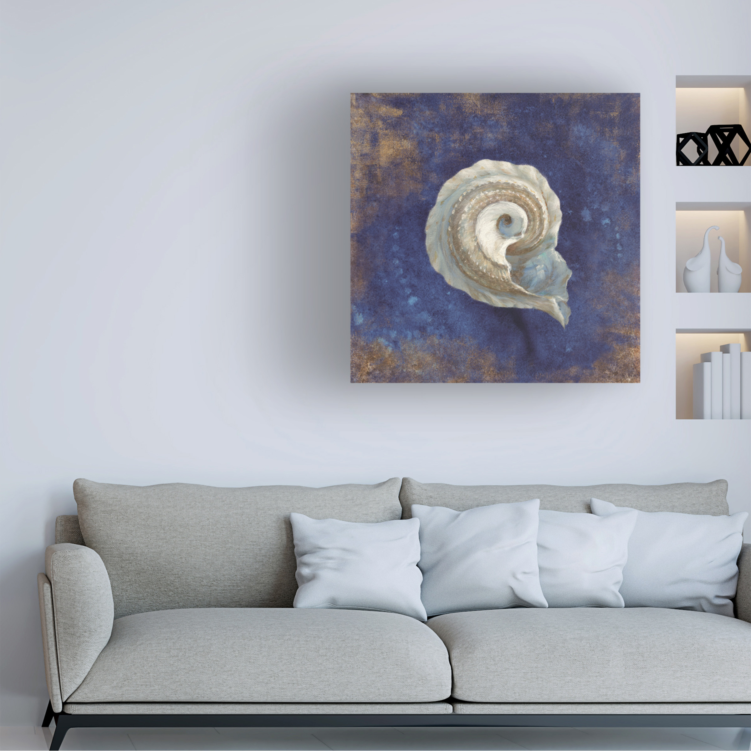 Trademark Fine Art 'Treasures from the Sea Indigo III' Canvas Art by Danhui Nai