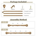 thumbnail image 3 of Yokila Farmhouse Brown Curtain Rods for Windows 18 to 60 Inches Adjustable Length Heavy Duty 1" Diameter Single Window Curtain Rod with Decorative Finials for Bedroom Living Room Kitchen Outdoor, 3 of 12