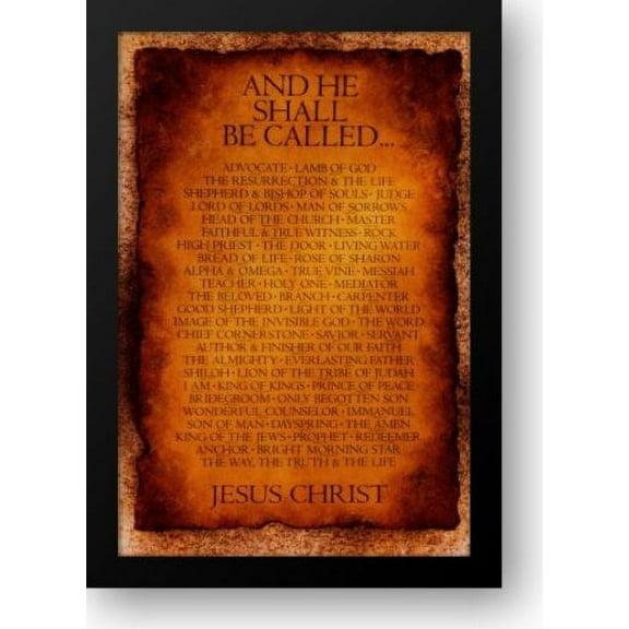 FrameToWall - Names of Christ - And He Shall Be Called... 27x38 Framed Art Print by Inspiration art