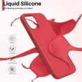 thumbnail image 3 of Shockproof Liquid Silicone Designed for iPhone 12 Case and iPhone 12 Pro Case Gel Rubber Full Body Protection Anti-Shock Cover Case Drop Protection 6.1inch- Red, 3 of 11
