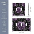thumbnail image 2 of Yayeee Toggle Light Switch Wall Plate 2-Gang 4.56"x4.48" Decorative Outlet Cover, Black Roses, 2 of 7