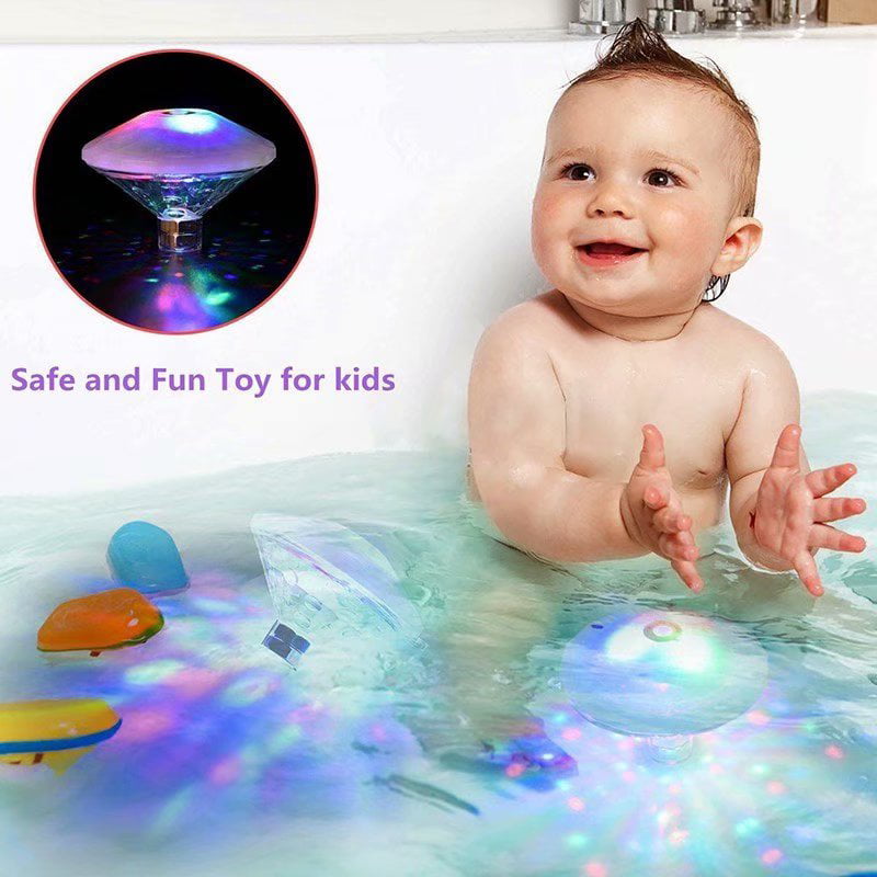 Fun Bathroom Tub LED Light Color Changing Kids Baby Toys Waterproof In Bath Time 