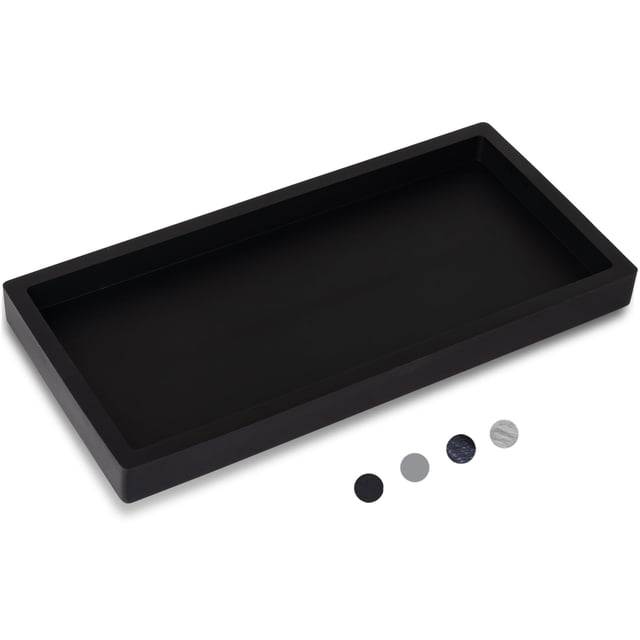 Bandeja de tocador de silicona Heagoale de Bathroom Trays, color negro