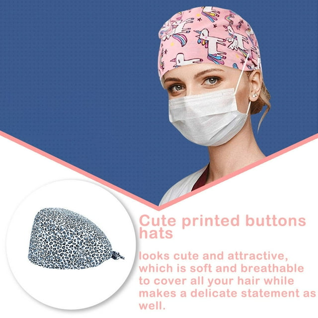 Gourd Caps Nurse Durability Pure Color Button Professional Assorted Widely-used Assorted Colors Surgical Colors Tie Back Work Uniform Operating Hats L04