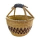 thumbnail image 1 of Cesta de picnic tejida de algas marinas, cesta de transporte con asa de cuero sintético, cesta para refrigerios Marrón, 1 of 9
