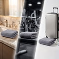 thumbnail image 4 of Kyusrd Hand Towels for Bathroom,Cotton Soft Absorbent Decorative Hand Towel for Face Spa Bath Gym Kitchen,Gray,34x74cm, 4 of 7