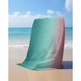 thumbnail image 4 of Ombre Green Pink Beach Towels Oversized Super Absorbent, Colorful Painting Lightweight Bath Towel Quick Dry Sets For Bathroom/Pool/Rv Camping/Beach Play/Gym Room/Picnic 31"x62", 4 of 8