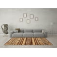 thumbnail image 3 of Ahgly Company Indoor Round Abstract Brown Modern Area Rugs, 6' Round, 3 of 4