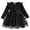 a-Black20289, variant on VNKIDY Girls Dress Toddler Adorable Solid Color Long Sleeve Dress Ribbed Bodice Ruffled Shoulders Bow Details Skirt For Daily Casual Festive Wear Leisure Dress