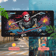 thumbnail image 5 of 1 Pcs 2D Flat License Plate Covers & Frames, Skull Skateboarding For Decorative Front, Waterproof For Decoration Aluminum License Plate Covers & Frames Cover For Men Women, 12" X 6", 5 of 7