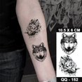 thumbnail image 1 of Pegatina de tatuaje temporal impermeable para hombres y mujeres, tatuajes falsos de transferencia de agua, arte corporal, Festival, dragón, Tigre, Cruz, India, 1 of 4
