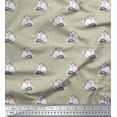 thumbnail image 1 of Soimoi Cotton Cambric Fabric Shoes & Bull Dog Print Fabric by The Yard 56 Inch Wide, 1 of 1