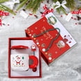 thumbnail image 1 of Juego de tazas de cerámica navideñas con tapa, cuchara, taza de leche de Papá Noel, caja de regalo de Navidad, taza de agua para decoración de Papá Noel rojo, 1 of 8