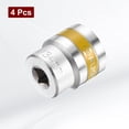 thumbnail image 3 of Uxcell 4pcs 1/2" Drive 6 Points Socket 34mm CR-V Metric Shallow Impact Socket, 3 of 7