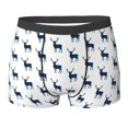 thumbnail image 6 of Mens Underwear Boxer Briefs - Simple Cute Deer Navy Blue Comfort Breathable men's boxer briefs with Flex Waistband, 6 of 7