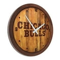 thumbnail image 2 of Chicago Bulls 20.25" Faux Barrel Top Clock, 2 of 5