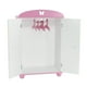 thumbnail image 4 of Armario de madera Emily Rose Doll de 18 pulgadas con perchas de Furniture, 4 of 9