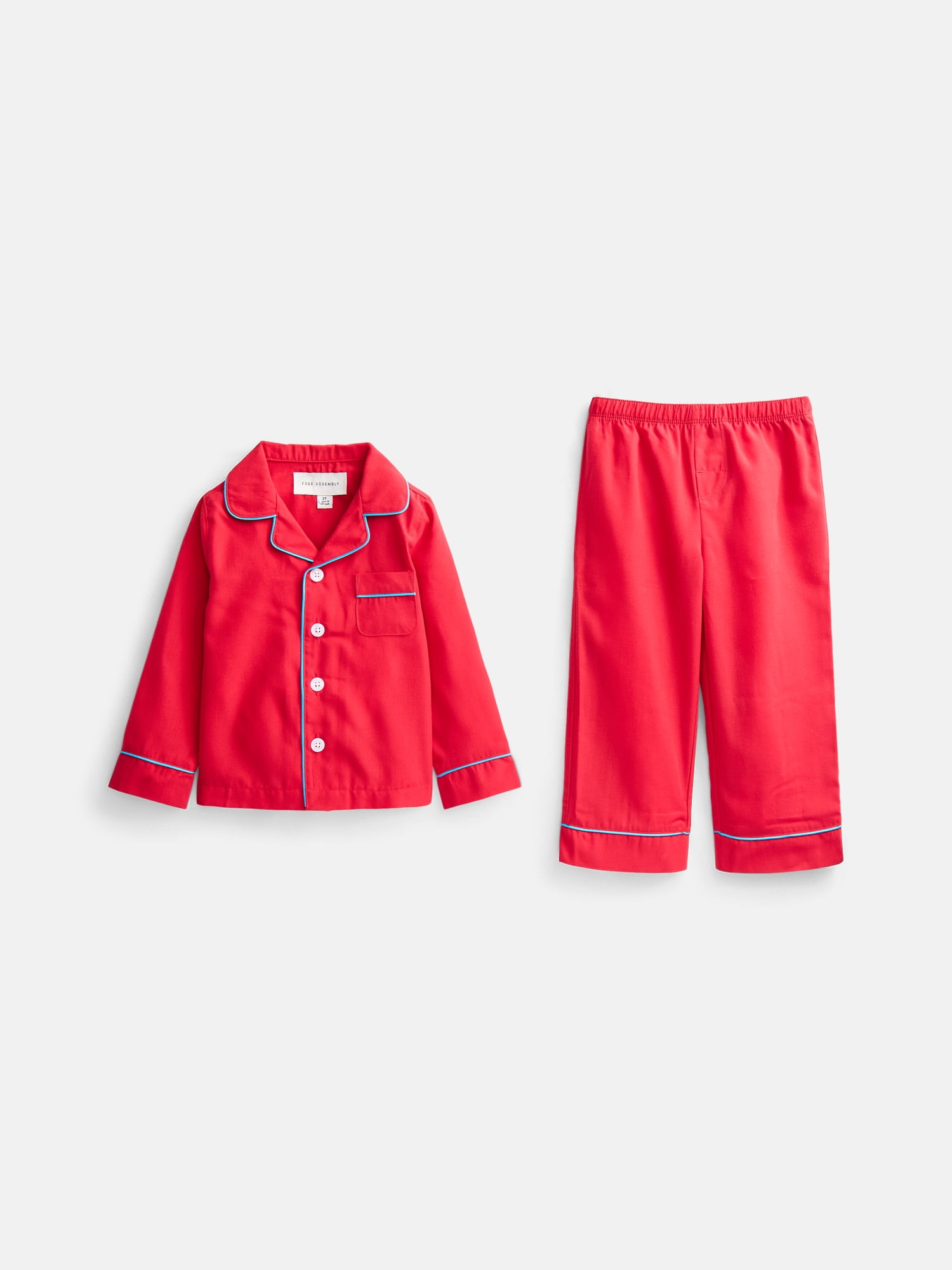 Free Assembly Matching Family Pajamas Toddlers' Top and Pants Gift Set, 2-Piece, Sizes 2T-4T