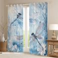 thumbnail image 2 of Erosebridal Wild Dragonfly Black Out Curtains, Daisy Curtains Pack of 2 (42x63 Each) for Girls, Blue, 2 of 6