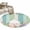 Blue Teal, variant on Round Rug 4Ft Washable Non-Slip, Easter Circle Area Rugs for Living Room Bedroom, Spring Rabbit Ears Foot Colorful Eggs Leaf Floral Indoor Floor Mats Carpet Runner for Home Decor Aesthetic