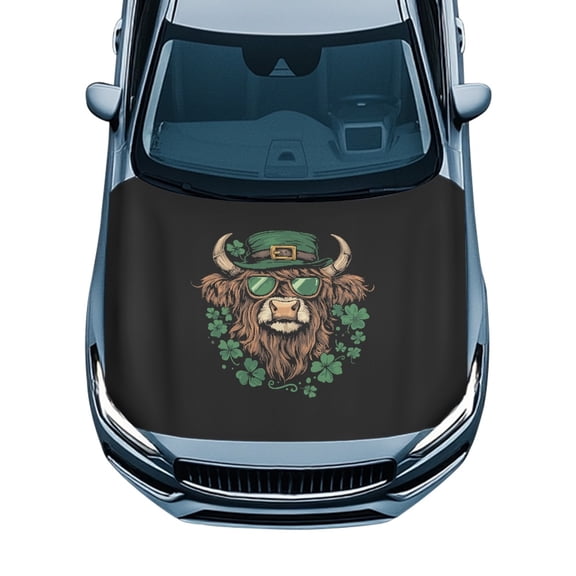 XYZCANDO Car Hood Cover Vehicle Accessories Stretch Fabric, Personalized Easy Install Car Hood Cover Protector for Truck SUV Pickup