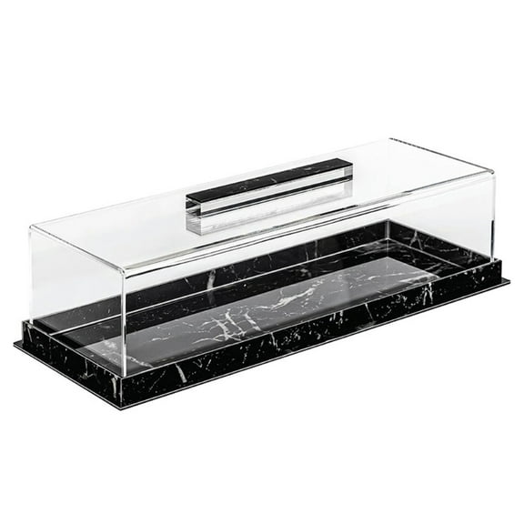 Rectangular Cake Tray Display Box with Clear Lid Acrylic Cake Holder Dustproof Cake Stand Suitable for Cake and Dessert