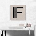 thumbnail image 2 of ARTCANVAS Beige Black Line Alphabet Letter F Canvas Art Print - Size: 18" x 18" (1.50" Deep), 2 of 9