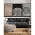 thumbnail image 5 of SHENIFY large 24x36in3pcs Black Framed Vintage Wood Tree Rings Wall Art Farmhouse Rustic Canvas Paintings Living Room Bedroom Decor Nature Artwork, 5 of 6