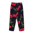 thumbnail image 5 of Naloa Cherry Print Women’s Ultra-Soft Comfy Pajama Lounge Pants with Pockets & Drawstring, 5 of 8