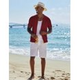 thumbnail image 4 of COOFANDY Mens Knit Button Down Shirt Vintage Short Sleeve Polo Shirts Casual Beach Tops Fashion Hawaiian Shirt, 4 of 6
