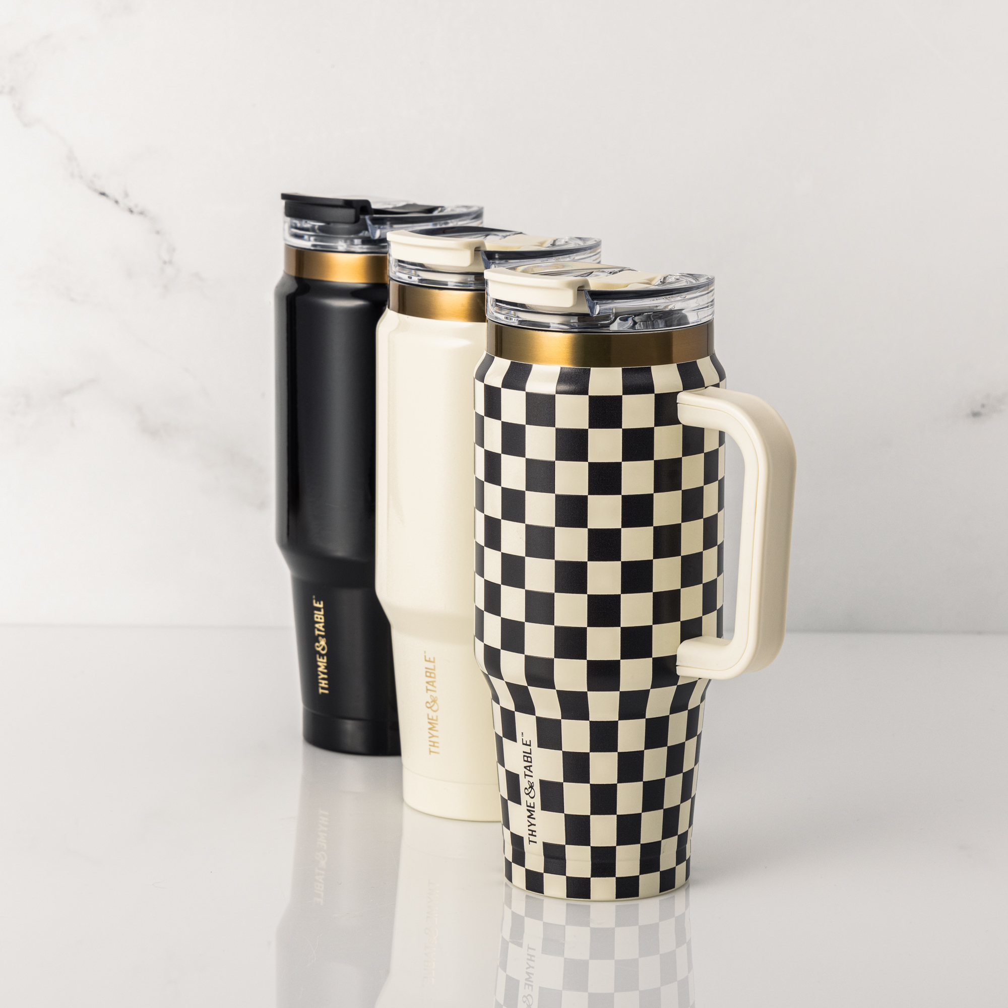 Thyme & Table Luna 32 oz Stainless Steel Tumbler with Handle photo 6