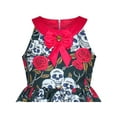 thumbnail image 4 of Robe Fille Halloween Crâne Rose Sang Costume Robe Dos Nu 14 Ans, 4 of 8
