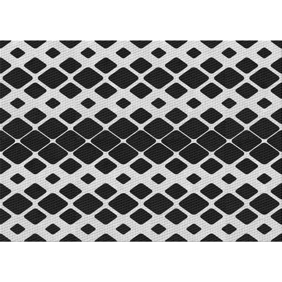 Ahgly Company Indoor Rectangle Patterned Platinum Silver Gray Area Rugs, 5' x 7'