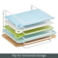 thumbnail image 5 of mDesign X-Large Steel Storage Tray Organizer Rack for Kitchen Cabinet - White, 5 of 8