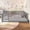 Gray, variant on Twin Loft Bed with Storage Shelves and LED Lights, Solid Wood Lower Loft Bed with Full-length Guardrails, No Box Spring Needed, White