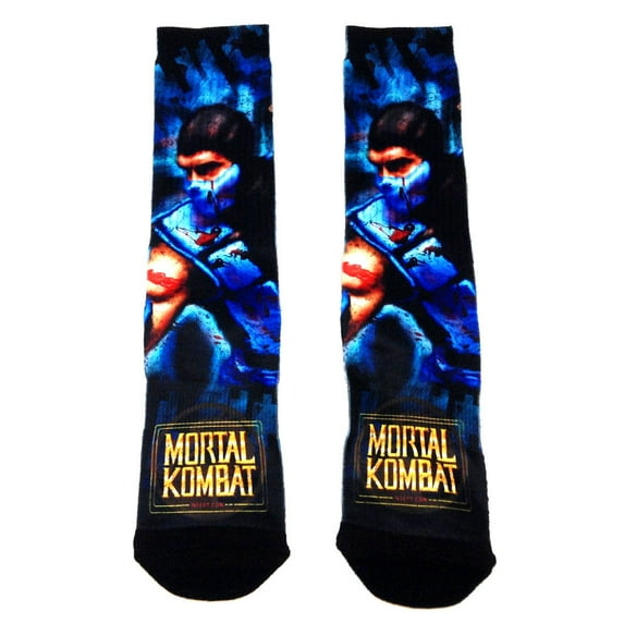 Mortal Kombat Sub Zero Action Pose Premium Sublimated All Over Print Men's Crew Socks